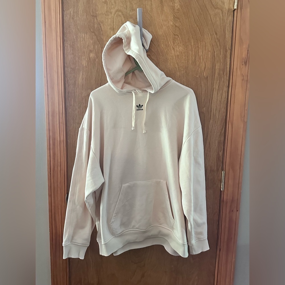Adidas Essentials Oversized Crème Hoodie - Picture 1 of 4